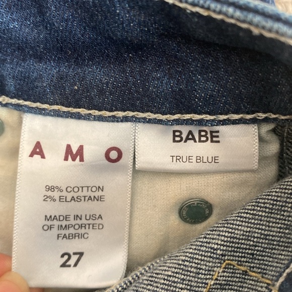 AMO Babe True Blue High Rise Dark Wash Skinny Jeans size 27 - Picture 11 of 11